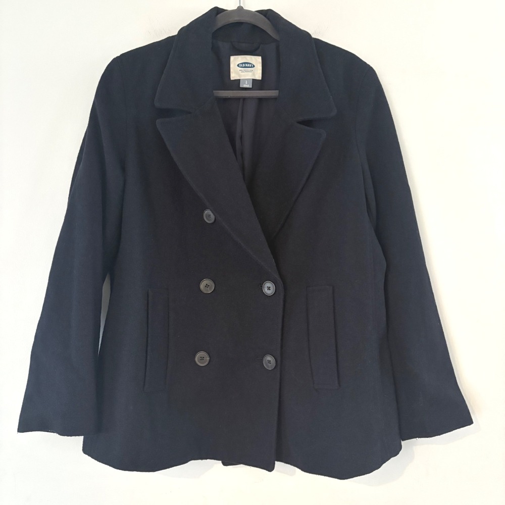 Old Navy Women's Black Pea Coat